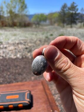 Engraved Oval Silver Locket Pendant - Floral Design sterling silver 925